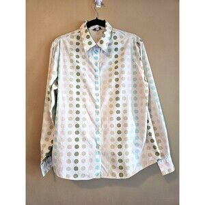 Vintage TABI Shirt Womens Large polka dot pattern size L, soft colors, 100% cot